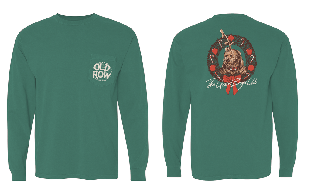 THE GOOD BOYS CLUB CHRISTMAS LONG SLEEVE POCKET TEE