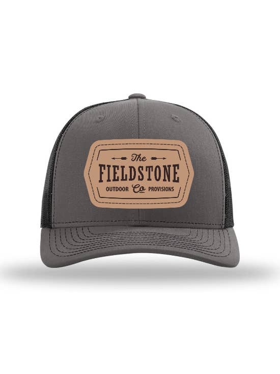 Youth Leather Patch Hatt / / Fieldstone