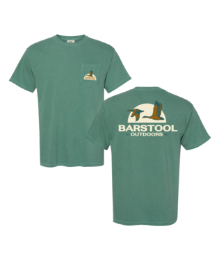 Barstool Outdoors Flying Duck Pocket Tee-Light Green
