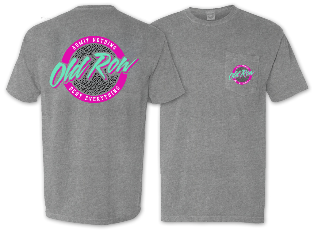 Old Row Circle Logo Pocket Tee GREY/PINK