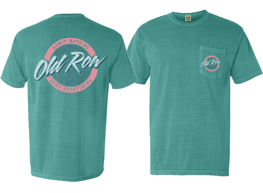 CIRCLE LOGO POCKET TEE (SEAFOAM W/ PINK)