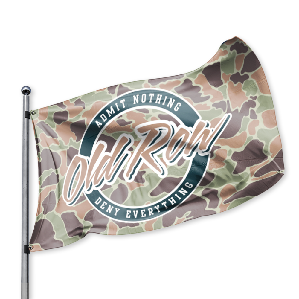 Old Row Camo Circle Flag