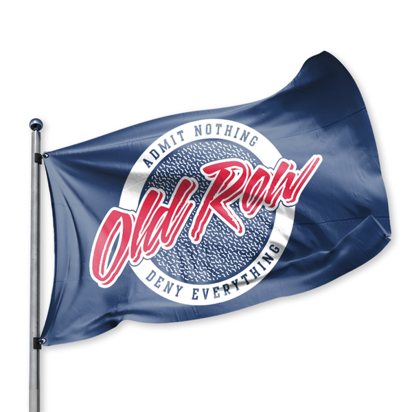 Old Row Retro Circle Flag - navy