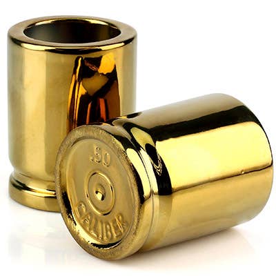 50 Caliber Shot Glasses, Set of 2