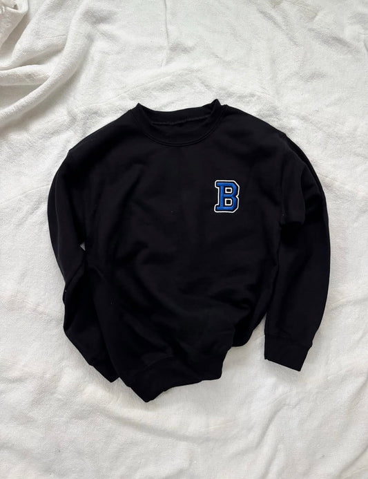 Bremen B Embroidery Black Sweatshirt