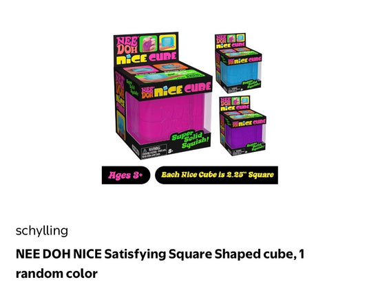 NEEDOH NICE Satisfying Square Shaped cube, 1 random color