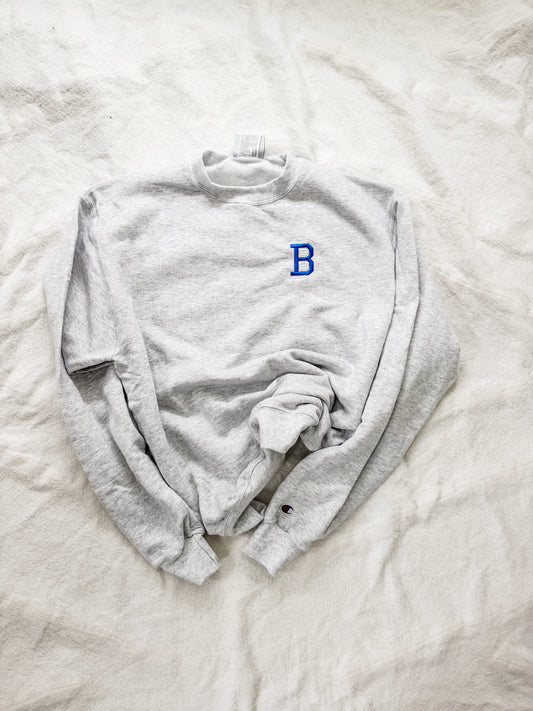 Bremen B Embroidery Grey Sweatshirt