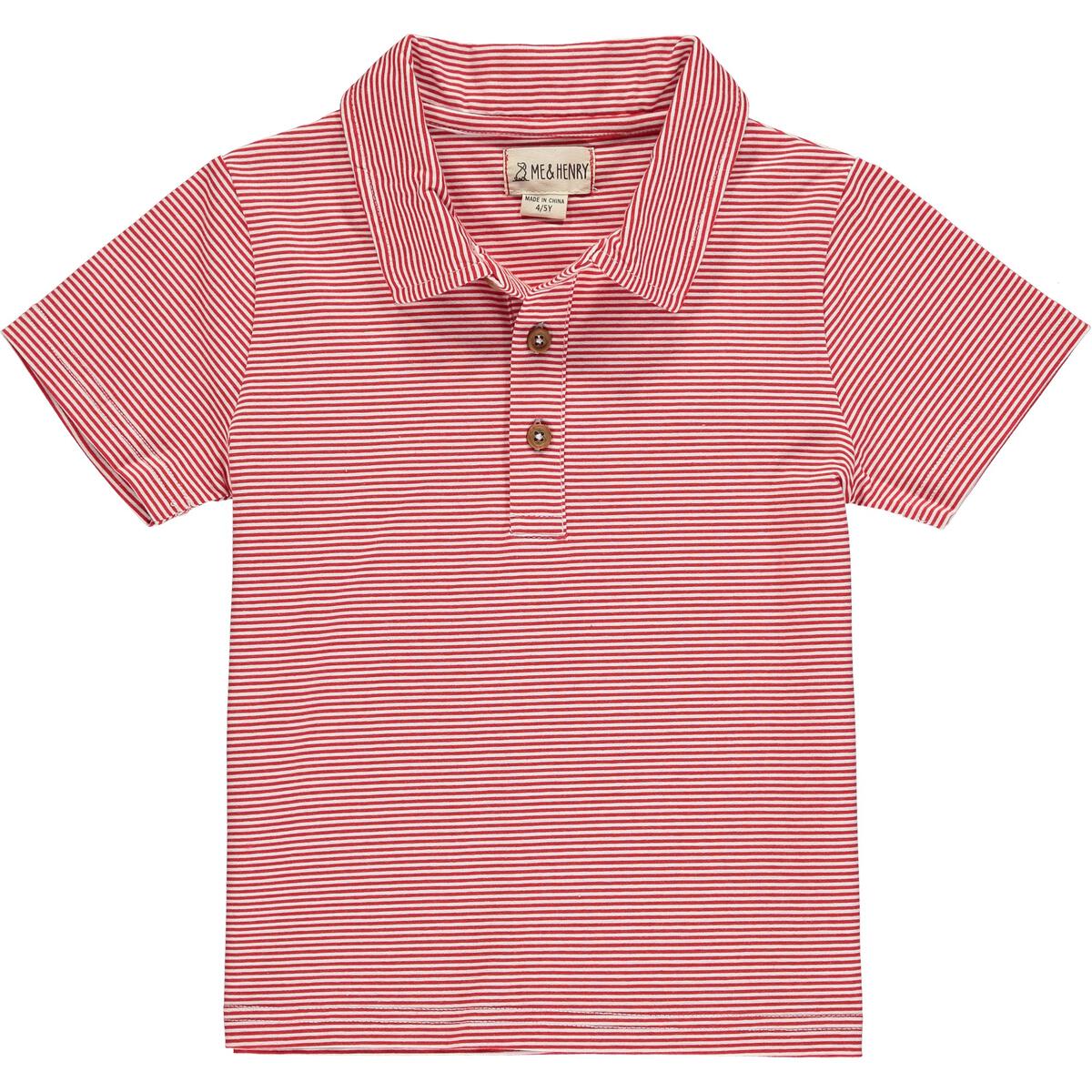 Halyard polo // red stripe // Henry & Me