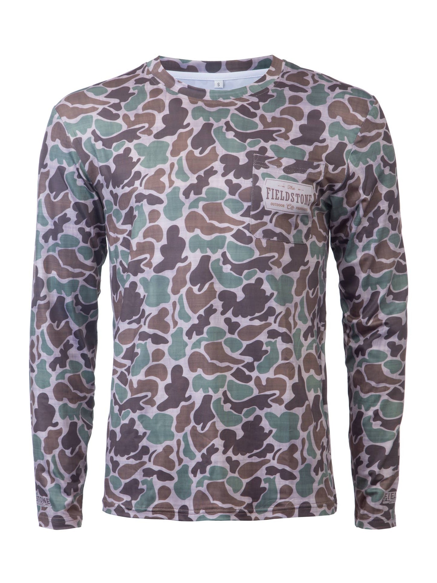 Dry-Fit Pocketed Long Sleeve Camo Tee / Fieldstone